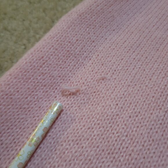 Coco & Shay Women’s Size Large Pink ButtoneUp Knit Cardigan Barbiecore Hippi 70s - Picture 5 of 8